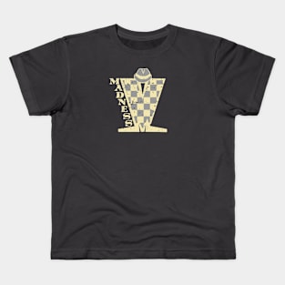 Madness Vintage Checkerboard Cream & White Kids T-Shirt